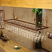GJBJ-Wine Racks Cubilete Portavasos Suspensión Copa de Vino Estante Estante Colgante de Hierro Titular de Rack Techo…